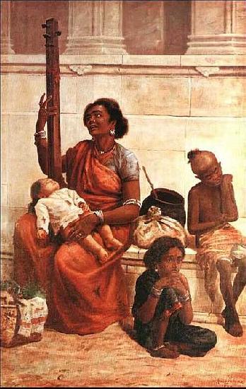 Raja Ravi Varma Gypsies France oil painting art